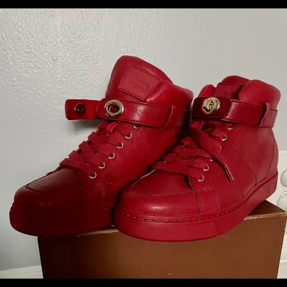 Coach Ryderson Hightop Sneakers in Red - Picture 1 of 7